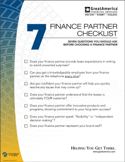 Seven Questions You Should Consider